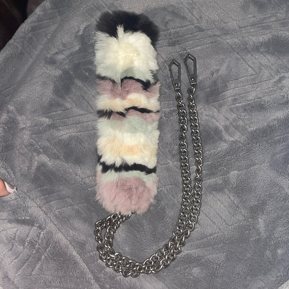 Rebecca Minkoff Other - Rebecca Minkoff Tye Dye Pastel Fur Strap 💕